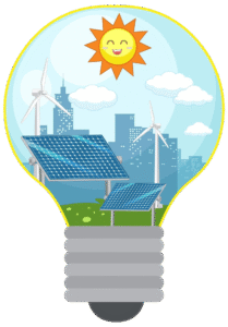 green energy from natural resources vector concept